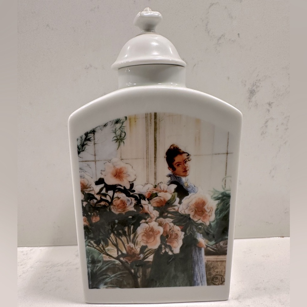 Bing & Grondahl Carl Larsson Commemorative  Porcelain Tea Jar